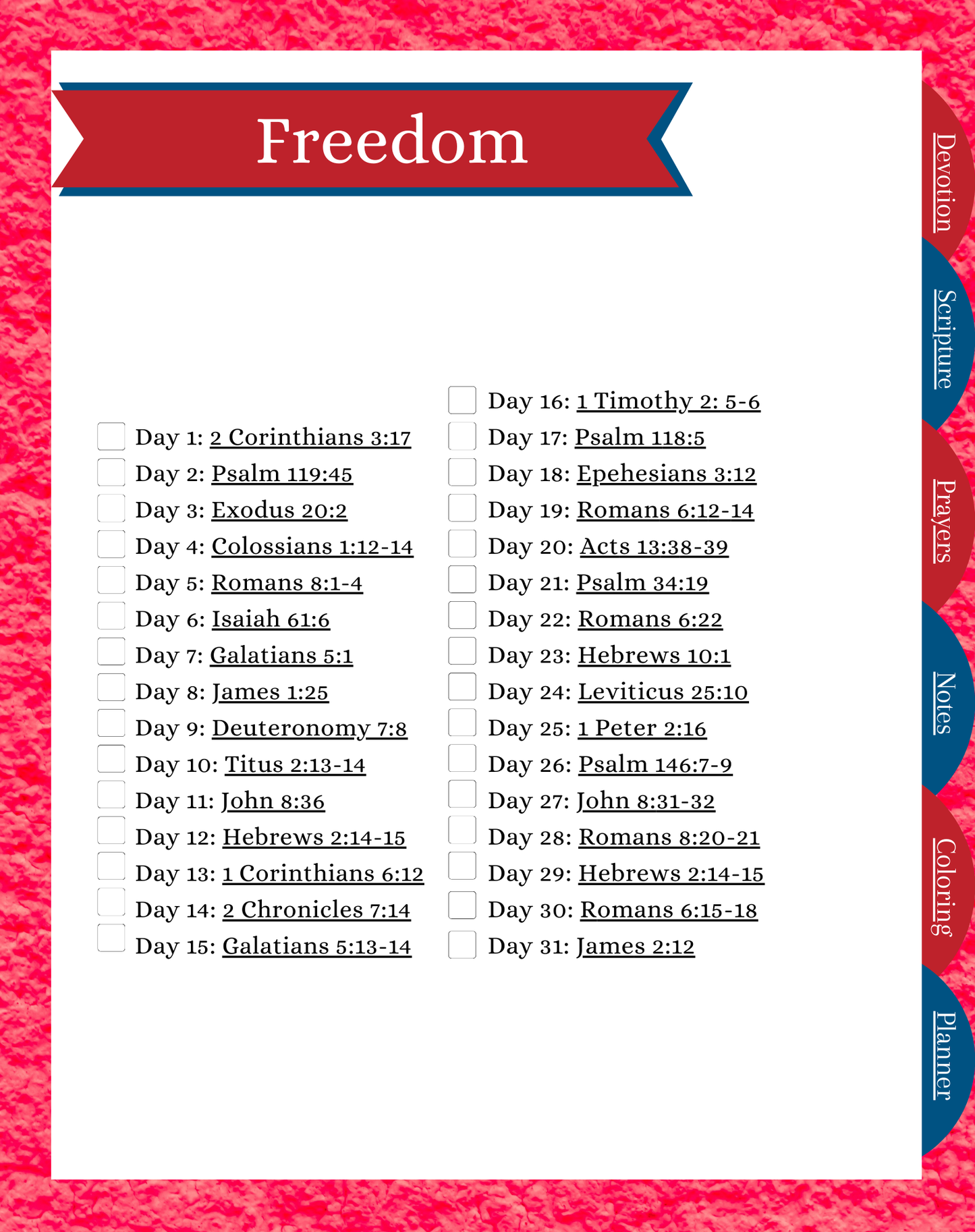 Freedom Digital Bible Study Workbook & Journal