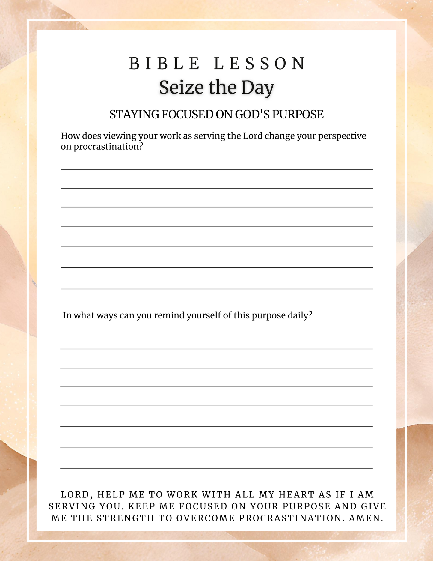 Seize the Day Bible Study Journal